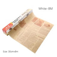 1 Roll Baking Paper Kertas Motif Inggris Koran Alas Roti Kue Alas Makanan Berminyak Barbecue Paper A