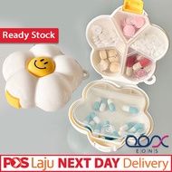 LOTUS KEEPER 💖 Flower Shaped Pill Storage Box Plastic Travel Medicine Case Kotak Penyimpanan Pil 药盒