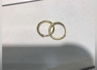 黃金純金9999簡約圓圈耳環 光面圓圈造型 重0.16錢 pure gold earrings 9999 24k gold circle