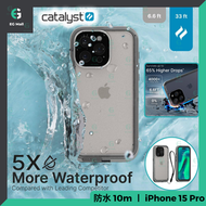 catalyst - 10m 防水 IP68 Iphone 15 PRO 6.6 英尺 軍工級 防撞 防跌 防摔 全面保護手機殼 專業防水手機殼 Qi 無線充電相容
