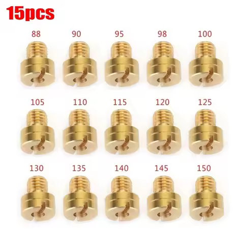 15Pcs Motorcycle Carburetor Main Jets For Mikuni Carburetor VM22 VM24 VM26 VM30 Carb Which Is Widely