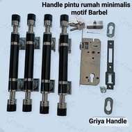 Model baru  Handle pintu rumah 4 pcs/Gagang pintu rumah mewah satu set kunci/Handle pintu Full set l