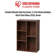 IRIS Ohyama Japan Standard Color Box 3-Tier 3-Row Combination Wood Storage Book Shelf, White, CX23C