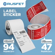 Stiker Thermal Label Barcode/Label Resi Thermal 100 x 150mm