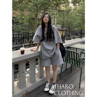 Honeycomb Fabric Loose Outfit Set - Tharo Clothing [SET0023] Outfit Set Women