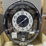 [TimeYourTime] Seiko Clock QXM393N Melodies In Motion Blue Analog Modern Wall Clock QXM393