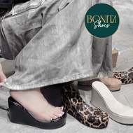 MiKa Round Transparent Wedge Sandals 10CM - Bonita Shoes DX513