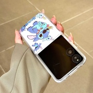 For Xiaomi Mix Flip Mix Flip2 MixFlip Case Cartoon Cute Stitch Matte PC Hard Flip Phone Cover Casing