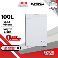 Khind 100L Quick Freezing Chest Freezer FZ100