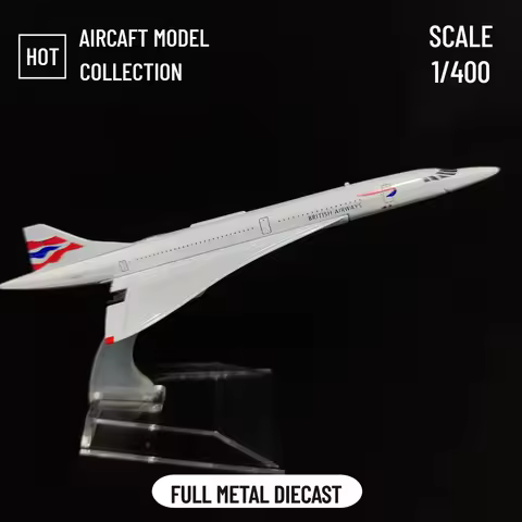 Scale 1:400 Metal Aircraft Model, UK British Concorde Flight Airlines Replica Aviation Airplane Mini