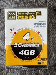 中國內地5G任用數據卡(4Days)