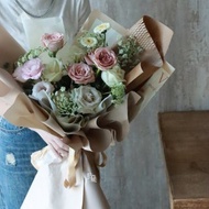 美拉德經典 卡布奇諾 玫瑰 鮮花花束/限台中地區
