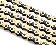 Izumi Chain V Super Toughness Track Chain V 1Sp 3/32" 1/2" 116 Gold/Black - Izumi-V N