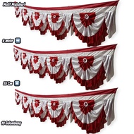 MERAH Lancar Jaya Adventing Wave Flag/ Flag Background Red and White Vitrase Premium Melamine Materi