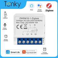 ZigBee Mini DIY Light Switch Smart On-off Switch 1/2/3/4-way SmartLife Circuit Breaker Automation Module Support Alexa