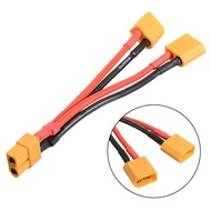 XT60 Plug Power Parallel Battery Connector Cable Dual Y Extension Lines