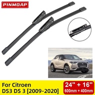 Front Wiper Blades For Citroen DS3 DS 3 2009-2020 Windshield Windscreen Window 24"+16" 2012 2013 201