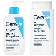 CeraVe SA Skin Care for Rough and Bumpy Skin Bundle - SA Body Wash (10 fl oz) and SA Moisturizing Lo