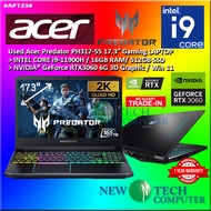 #AP133 USED ACER PREDATOR PH317 Helios Gaming Laptop intel i9-11900H 16GB 512GB SSD NVIDIA RTX3060 R
