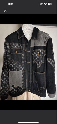 (Sale) Louis vuitton lv human made monogram crazy denim jacket
