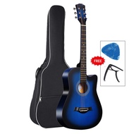 กีต้าร์ 38 นิ้ว กีต้าร์โปร่ง กีต้าร์โปร่ง มือใหม่ฝึกกีต้าร์ หลากสี ให้เลือก