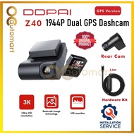 [Installation Provided] DDPAI Z40 1994P Front n Rear DashCam Recorder GPS Version 360 Rotation DVR 2