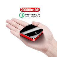 Mini PowerBank 20000mAh Portable Mirror Screen LED Display Powerbank External Battery Pack Powerbank