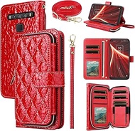 Furiet Argyle Wallet Case for TCL 10 5G UW Verizon with Crossbody/Wrist Strap Luxury PU Leather Stan