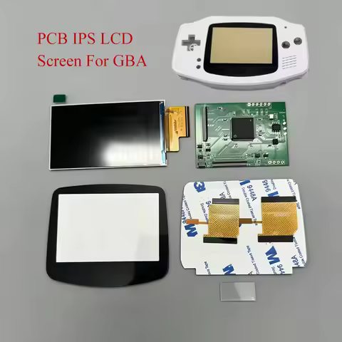 PCB IPS LCD Screen For GBA Cut-free Shell No Welding Original Size Screen For GBA Highlight Brightne