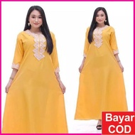 Dress Arab Terbaru Panjang Lengan Pendek Busui Daster Muslimah Hyget S