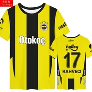 Football, local T -shirts, Super Fnerbahce, Dzeko, Men, Women, Short Sleeve Fan, T -shirt 3D, TEE Sp