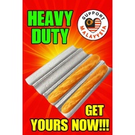 4 Rolls French Baguette Bread Pan Loaf Tin bread lame baguette tray Loyang Roti Panjang Perancis Bre