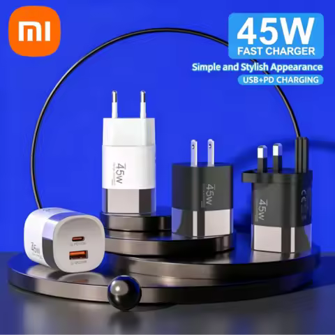 Xiaomi 45w Charger With Electroplated Ring A C Multi Port Pd20w Portable Charging Head 5V2A Power Ad