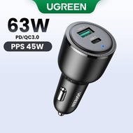 UGREEN 63W PD Car Charger USB Type C Car Phone Charge For iPhone 15 14 13 Pro Max iPhone 15 14 Plus 
