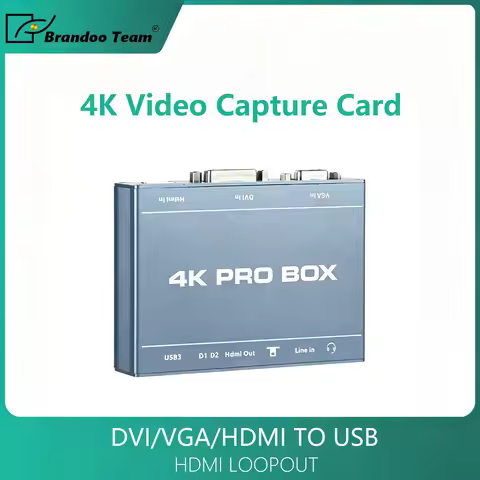 DVI HDMI VGA to USB3.0 4K PRO BOX Capture Card HD video capture device HDMI loop out 1080P 60fps out