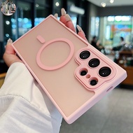 NC Luxury Matte Magnetic Phone Case for Samaung Galaxy S24FE S25 S24 S23 Ultra S24 S25 Plus Lens pro