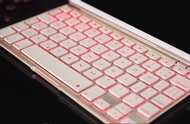 7 Colors Backlight Ultrathin Aluminum Wireless Bluetooth Keyboard with Stand Case Cover for iPad Min