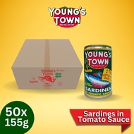 Young's Town Sardines in Tomato Sauce, 155 g (50cans per box)