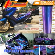 Stiker Skotlet Motor Warna Bunglon pelangi hijau dan biru Untuk Body Motor dan Mobil