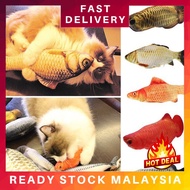 Plush Simulation Fish With Catnip Powder Funny Pet Cat Toy Crucian Carp Arowana Playing