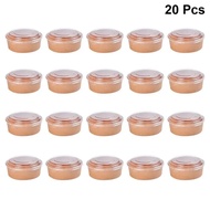 20Pcs Bowls Paper Containers Lids With Soup Disposable Meal Cups Salad Food Kraft Box Cream Ice Snack Storage Candy Round Sundae