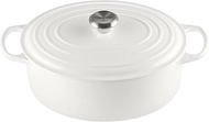 Le Creuset Enameled Cast Iron Signature Oval Dutch Oven, 6.75 qt., White