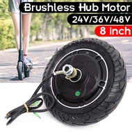 350W Electric Scooter Hub Wheel Motor 8Inches Brushless Motor Scooter Motor 24V/36V/48V for E-Scooter Wheel Bicycle Motor Wheel