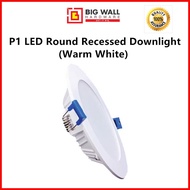 Perfect One P1 LED Round Recessed Downlight - 12w (4")/18w (6") available in Warm White Cool White &