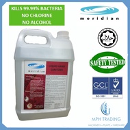[HALAL CERTIFIED] Meridian 5 Liter ISO Approved Gel or Liquid Based Hand Sanitizer Kills 99.99% Bact
