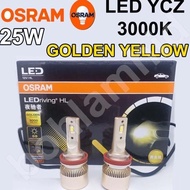 Promo T-LED OSRAM YCZ H11 H16 H8 Golden Yellow 3000K 25W Yellow Car Lights COD