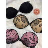LADY SECRET. Super Thick Push Up Nubra Cup A-C Women Strapless Bra 加厚聚拢胸贴蕾丝设计