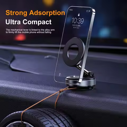 Magnetic Holder for Magsafe Apple 12 13 14 Pro Max Foldable Phone Stands Mount in Car Suction Cup Ho