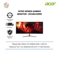 Acer Nitro Series Gaming Monitor ED340CURW0 Curve (34/ VA/ UWQHD/ 240HZ/ 1MS/ HDMI/ DP) UM.CE0SM.002