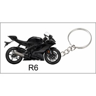 YZF-R6 yzf r6 black 2d keychain